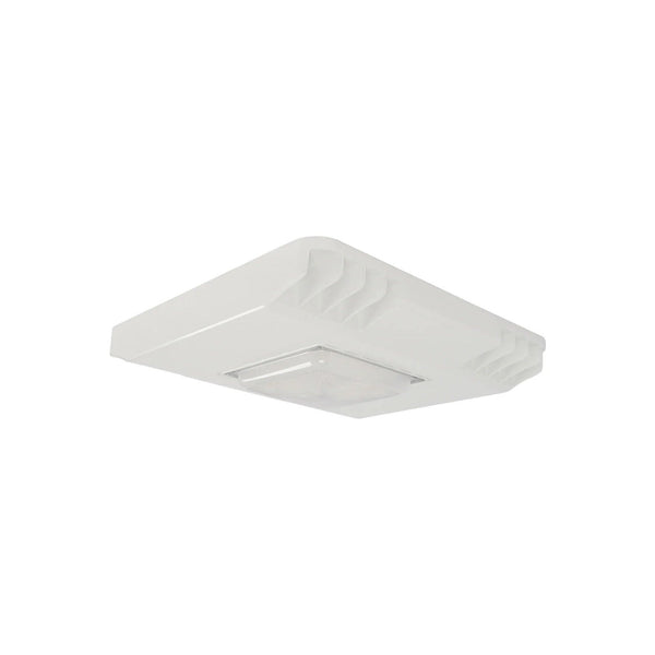 JEE TCP1515 150W LED gas station canopy light, white die-cast aluminium slim square housing