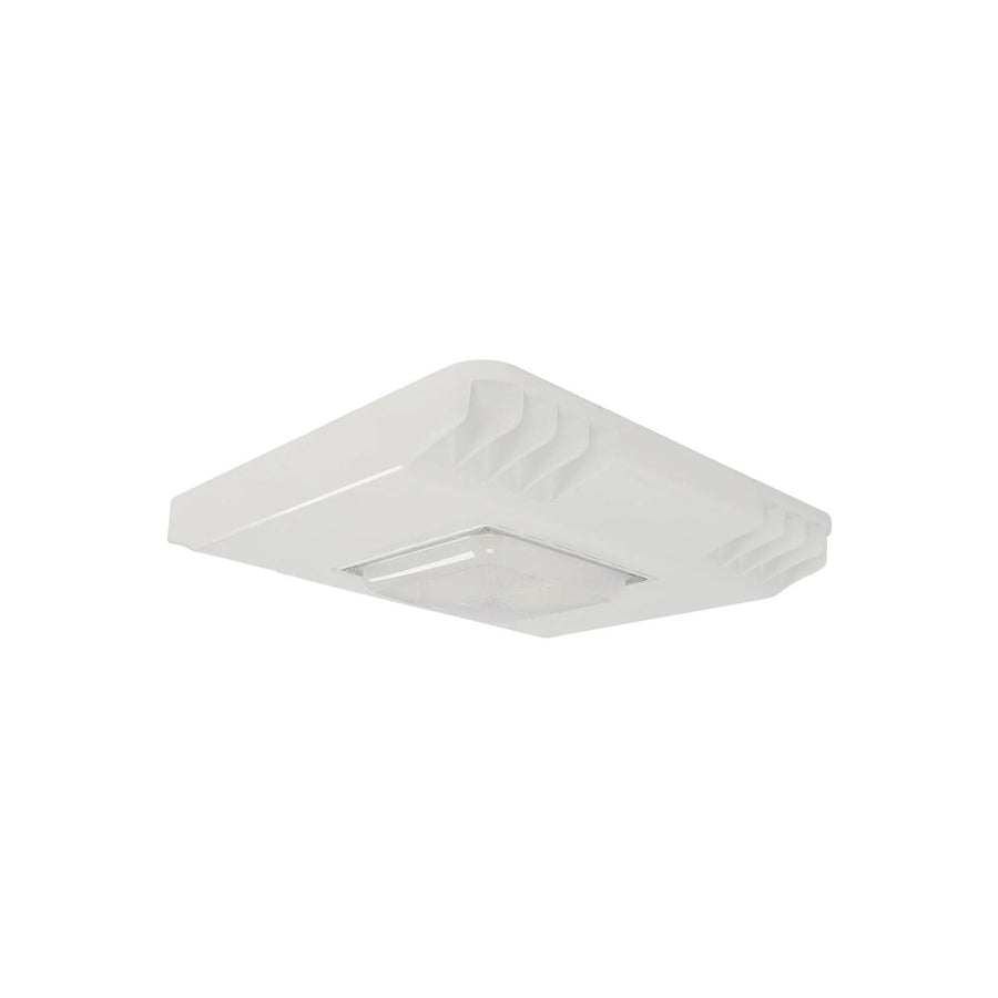 JEE TCP1515 150W LED gas station canopy light, white die-cast aluminium slim square housing